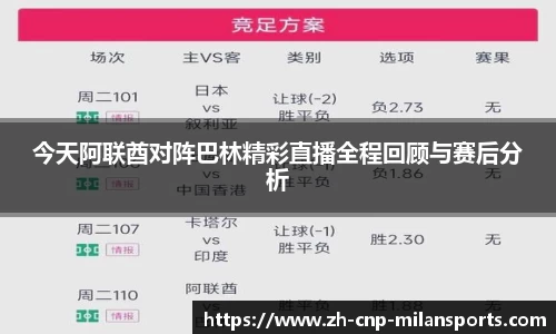 今天阿联酋对阵巴林精彩直播全程回顾与赛后分析